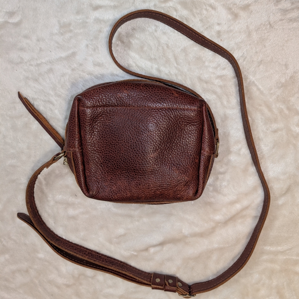 Portland Leather Brown Crossbody Bag - Picture 4 of 5